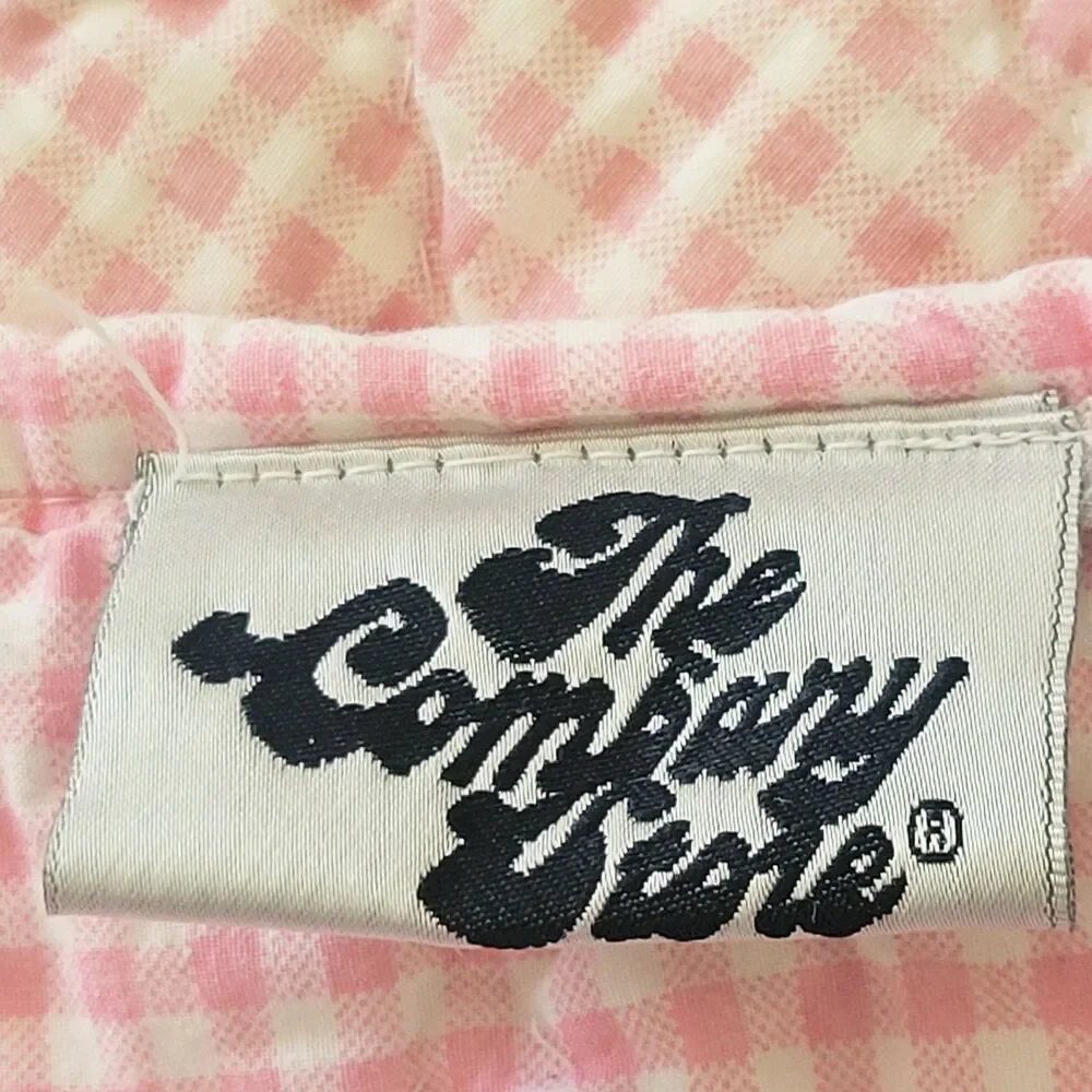 The Company Store Vintage Twin Ballerina Quilt Pink White Embroidered 86x67